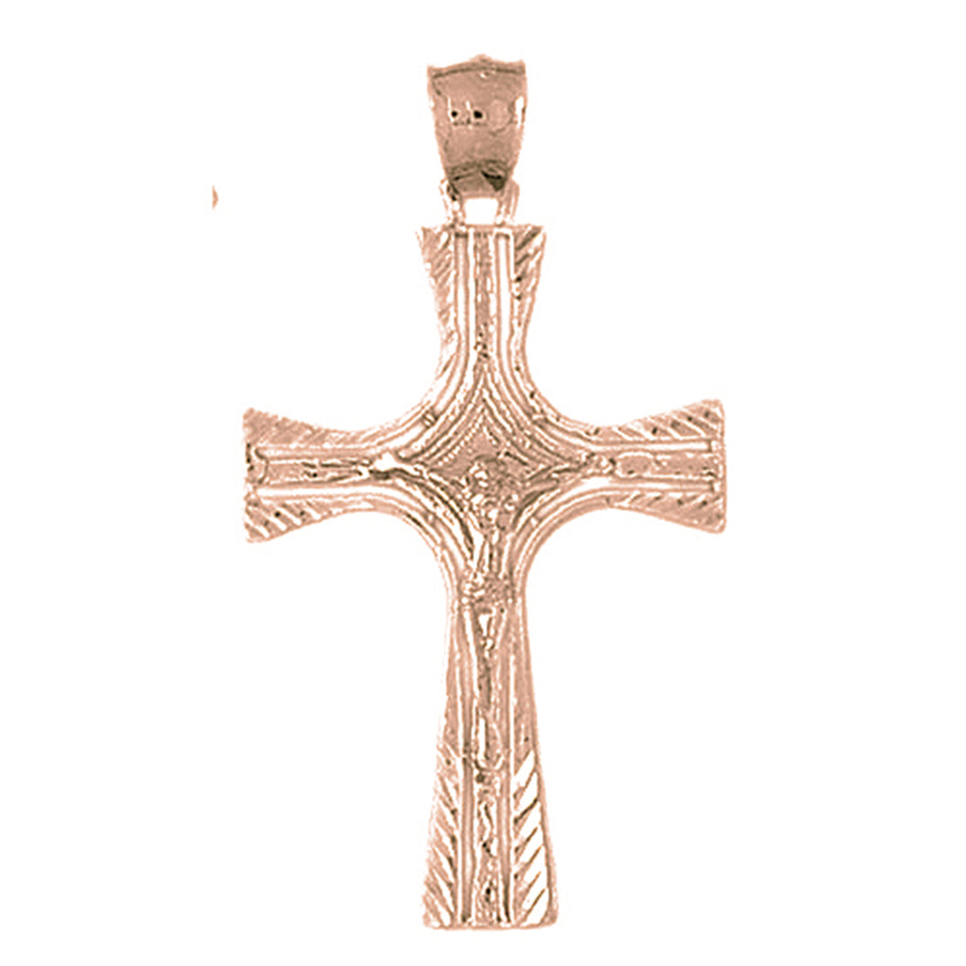 10K, 14K or 18K Gold Latin Crucifix Pendant