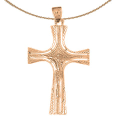 10K, 14K or 18K Gold Latin Crucifix Pendant