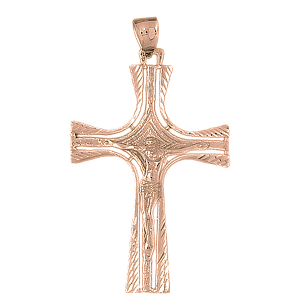 10K, 14K or 18K Gold Latin Crucifix Pendant