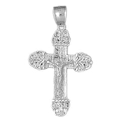 10K, 14K or 18K Gold Vine Crucifix Pendant