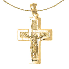 10K, 14K or 18K Gold Latin Crucifix Pendant