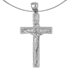 10K, 14K or 18K Gold INRI Crucifix Pendant