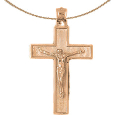 10K, 14K or 18K Gold Latin Crucifix Pendant