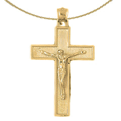 10K, 14K or 18K Gold Latin Crucifix Pendant