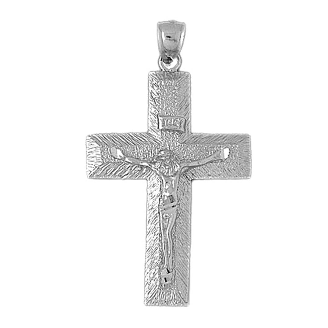 10K, 14K or 18K Gold INRI Crucifix Pendant