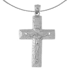 10K, 14K or 18K Gold INRI Crucifix Pendant