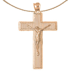 10K, 14K or 18K Gold Latin Crucifix Pendant