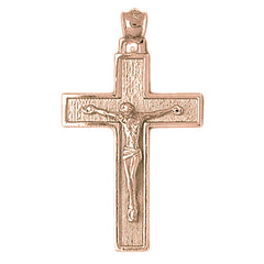 10K, 14K or 18K Gold Latin Crucifix Pendant