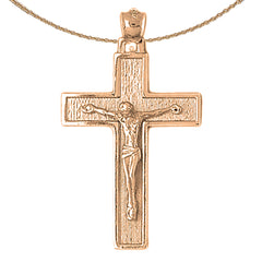 10K, 14K or 18K Gold Latin Crucifix Pendant