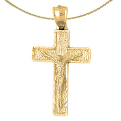 10K, 14K or 18K Gold Latin Crucifix Pendant