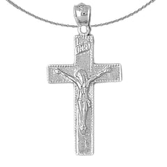 10K, 14K or 18K Gold INRI Crucifix Pendant