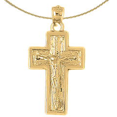 10K, 14K or 18K Gold Latin Crucifix Pendant