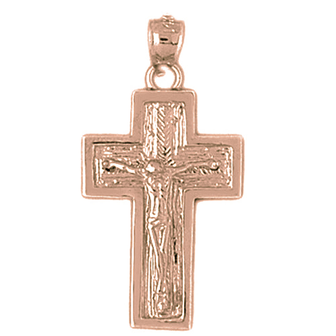 10K, 14K or 18K Gold Latin Crucifix Pendant