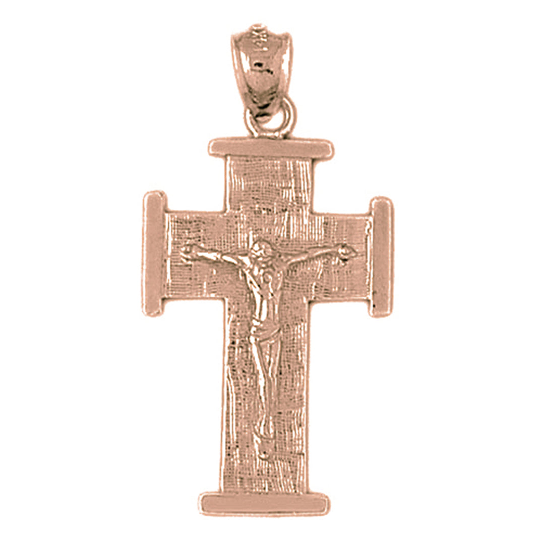 10K, 14K or 18K Gold Teutonic Crucifix Pendant