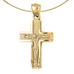 10K, 14K or 18K Gold Latin Crucifix Pendant