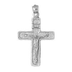 10K, 14K or 18K Gold INRI Crucifix Pendant