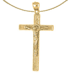 10K, 14K or 18K Gold Latin Crucifix Pendant