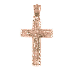 14K or 18K Gold Latin Crucifix Pendant