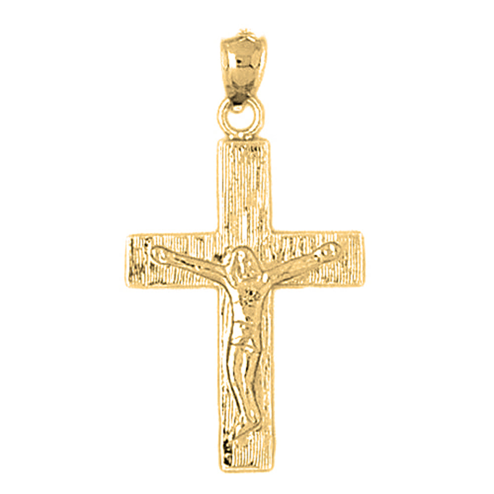 10K, 14K or 18K Gold Latin Crucifix Pendant