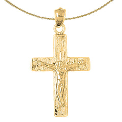 10K, 14K or 18K Gold Latin Crucifix Pendant