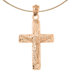 10K, 14K or 18K Gold Latin Crucifix Pendant