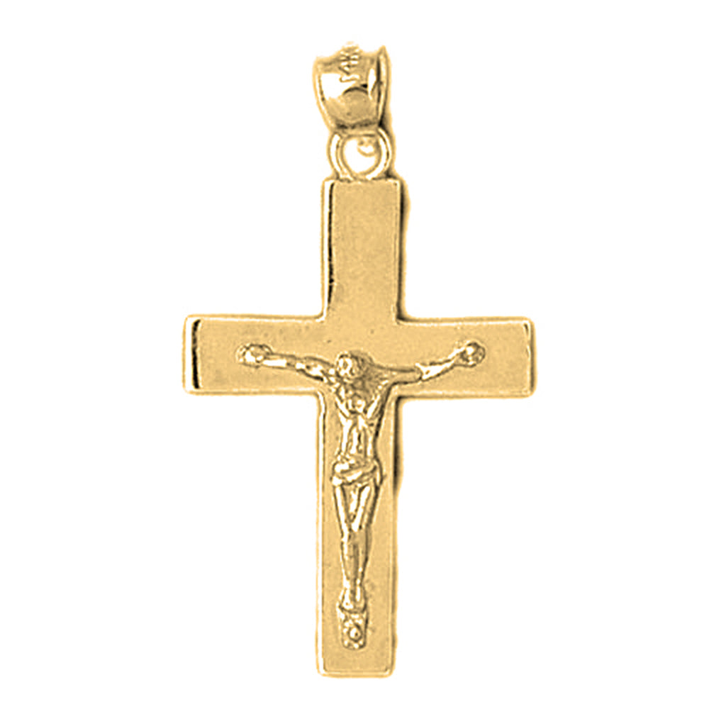 10K, 14K or 18K Gold Latin Crucifix Pendant