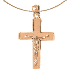 10K, 14K or 18K Gold Latin Crucifix Pendant