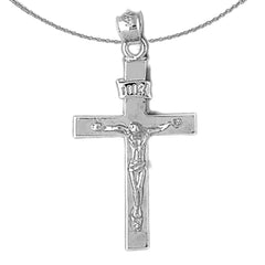 10K, 14K or 18K Gold INRI Crucifix Pendant