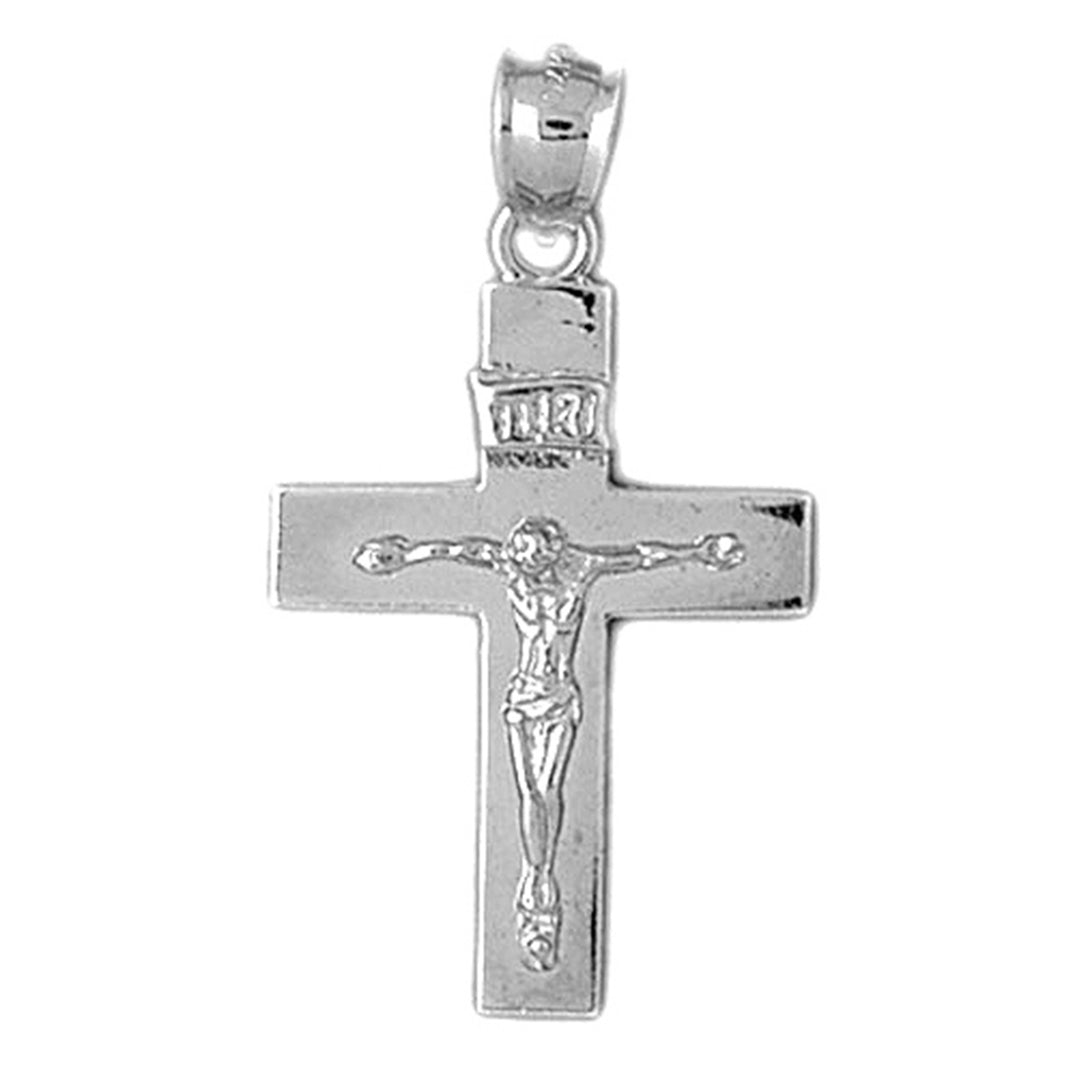 10K, 14K or 18K Gold INRI Crucifix Pendant