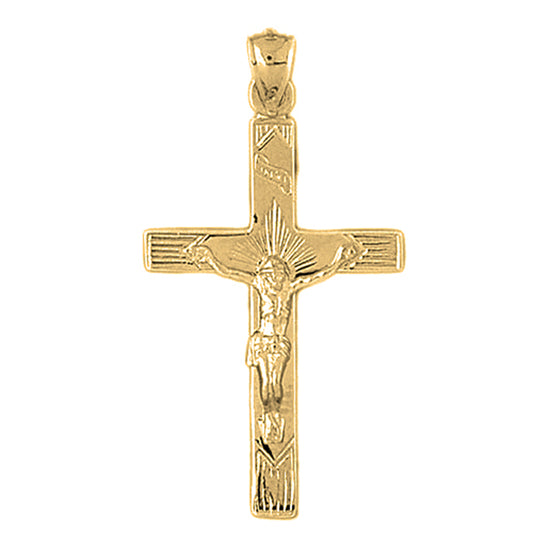 10K, 14K or 18K Gold Passion Crucifix Pendant