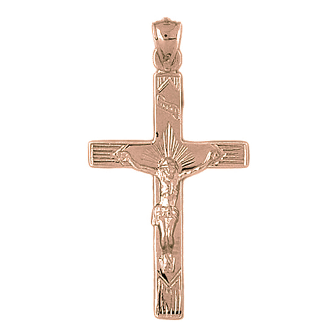 10K, 14K or 18K Gold Passion Crucifix Pendant