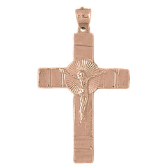 10K, 14K or 18K Gold Glory Crucifix Pendant