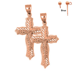 14K or 18K Gold Passion Crucifix Earrings