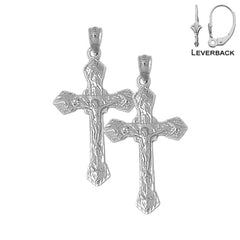 14K or 18K Gold Passion Crucifix Earrings