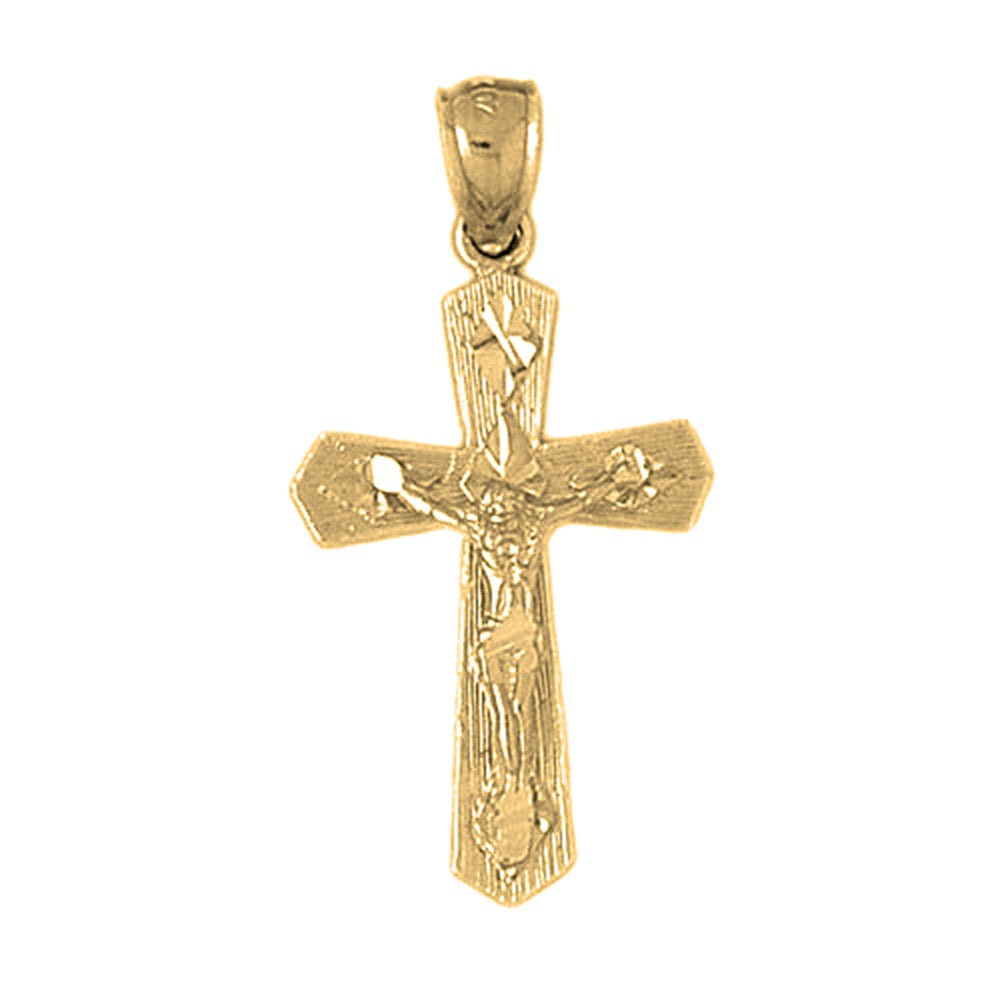 10K, 14K or 18K Gold Passion Crucifix Pendant