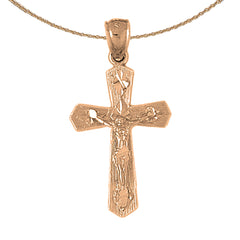 10K, 14K or 18K Gold Passion Crucifix Pendant