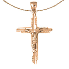 10K, 14K or 18K Gold Latin Crucifix Pendant