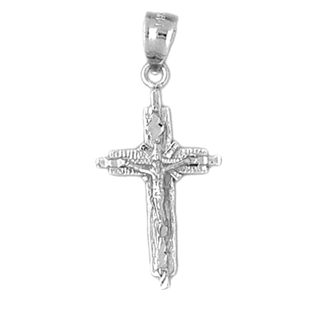 14K or 18K Gold Latin Crucifix Pendant