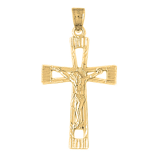 10K, 14K or 18K Gold Latin Crucifix Pendant