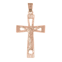 10K, 14K or 18K Gold Latin Crucifix Pendant