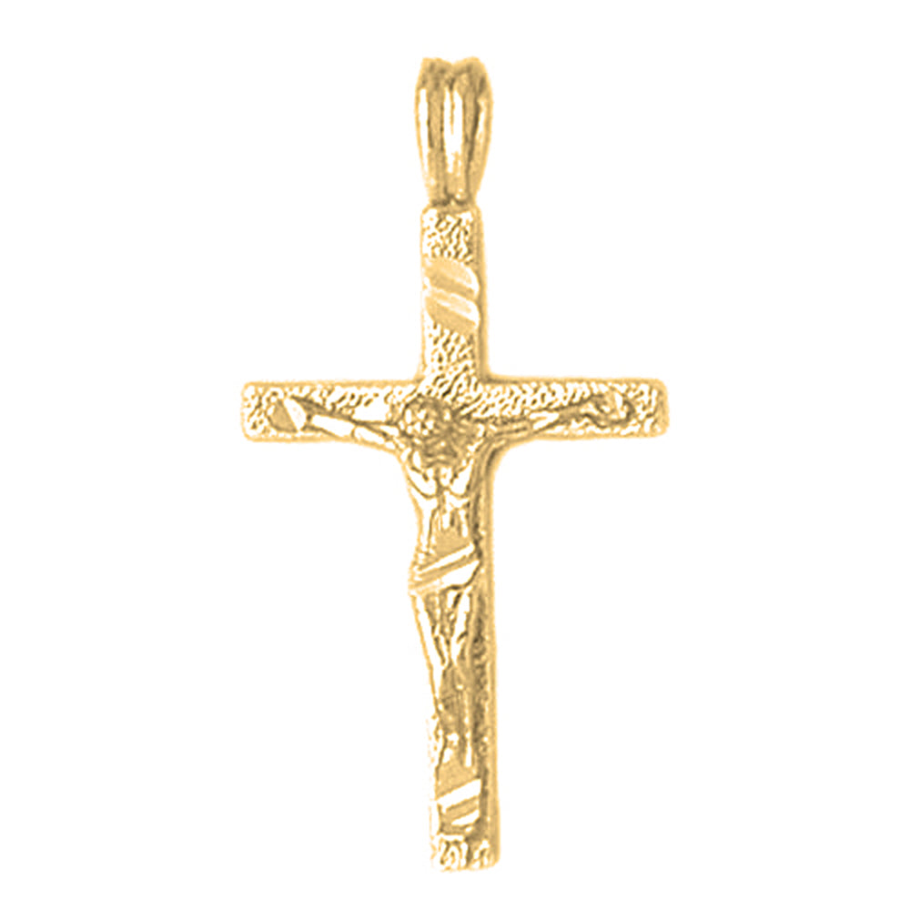 14K or 18K Gold Latin Crucifix Pendant