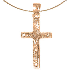 10K, 14K or 18K Gold Latin Crucifix Pendant