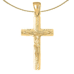 10K, 14K or 18K Gold Latin Crucifix Pendant