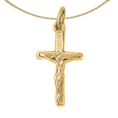 14K or 18K Gold Latin Crucifix Pendant