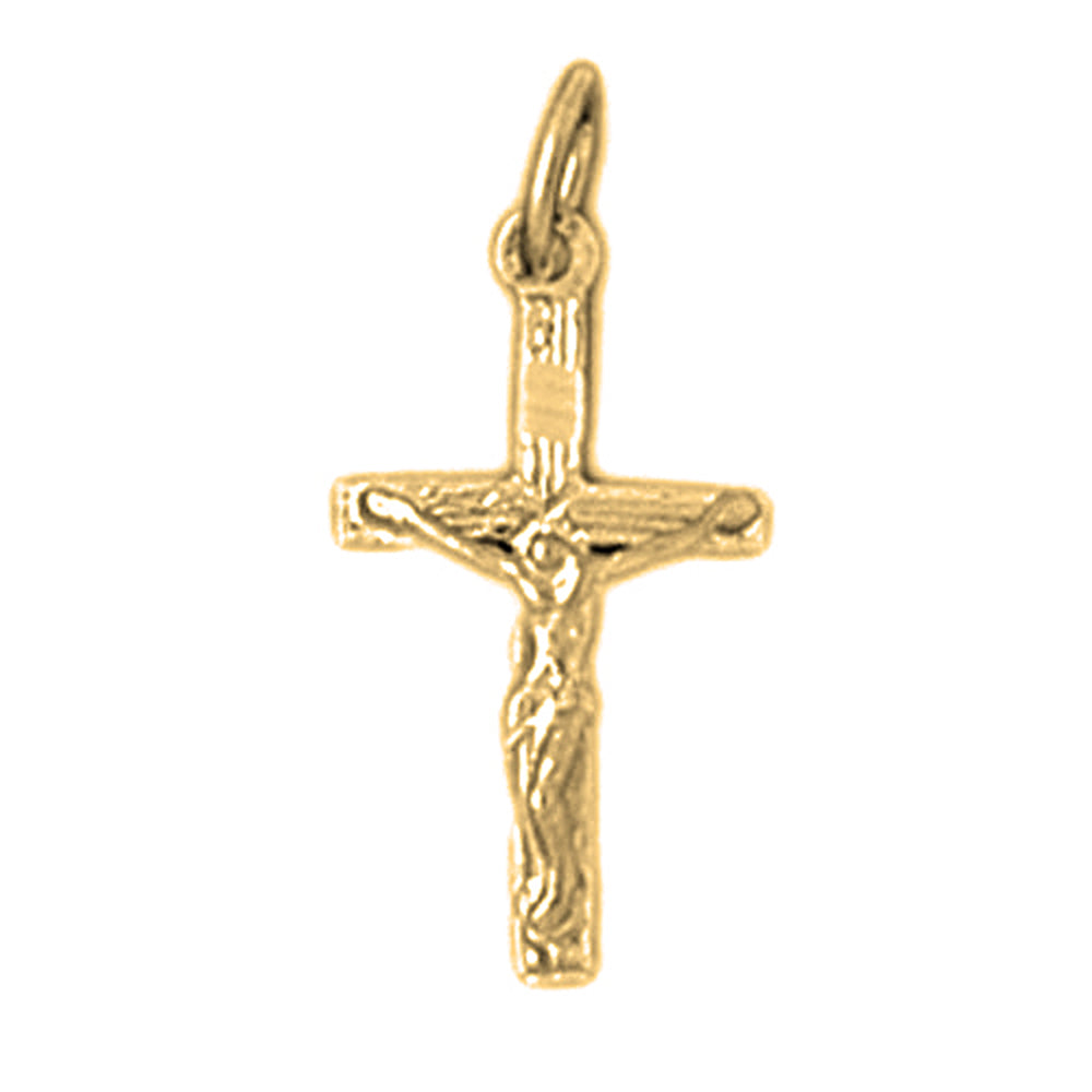 14K or 18K Gold Latin Crucifix Pendant