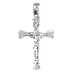 10K, 14K or 18K Gold INRI Crucifix Pendant