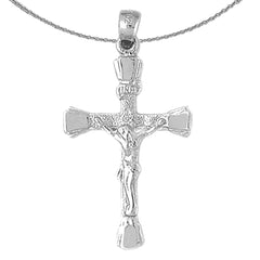 10K, 14K or 18K Gold INRI Crucifix Pendant