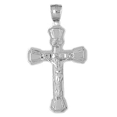 10K, 14K or 18K Gold INRI Crucifix Pendant