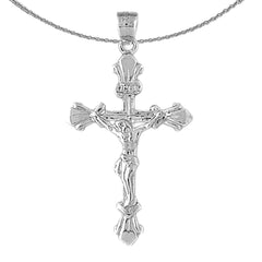 10K, 14K or 18K Gold INRI Crucifix Pendant