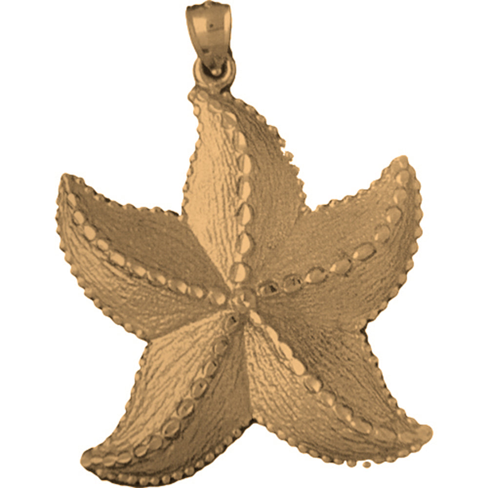 10K, 14K or 18K Gold Starfish Pendant